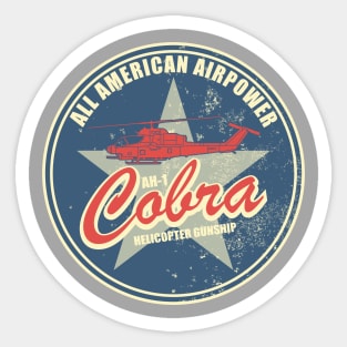 AH-1 Cobra Beer Mat (distressed) Sticker